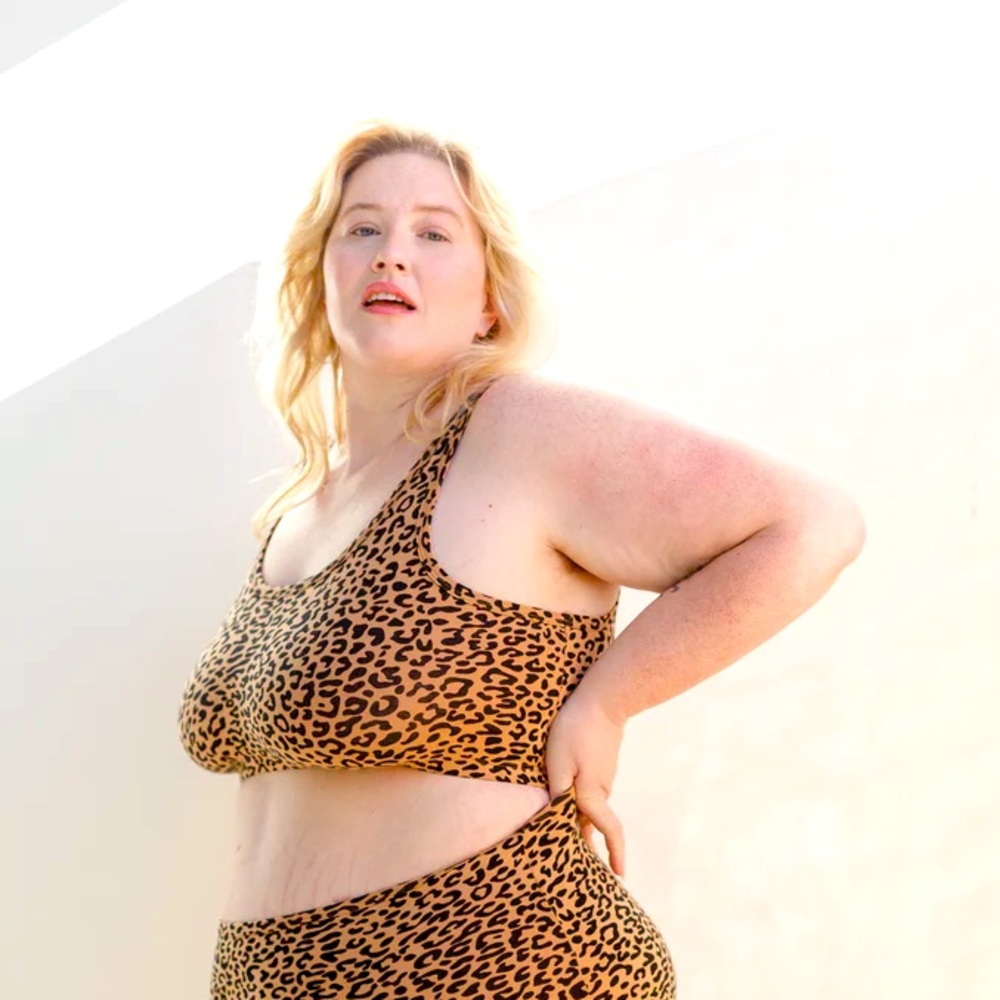 ARQ leopard full coverage bra - ethically hand-made in USA